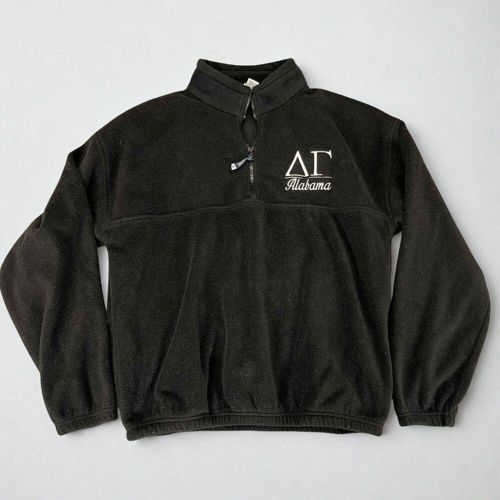 Delta Gamma Alabama Women’s Large Black Fleece Pullover Colorado Clothing Cozy - Picture 1 of 7